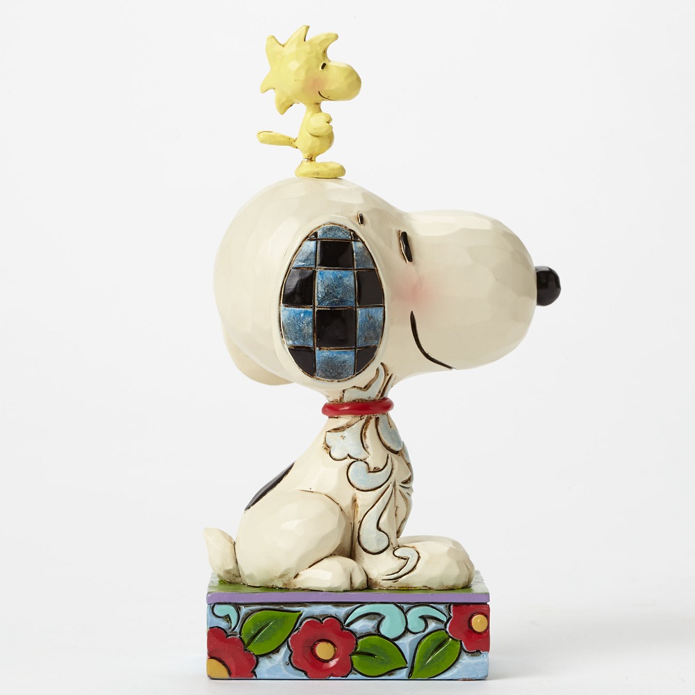 New JIM SHORE PEANUTS Snoopy Figurine BASEBALL PLAYER PUPPY DOG Statue FOLK ART 